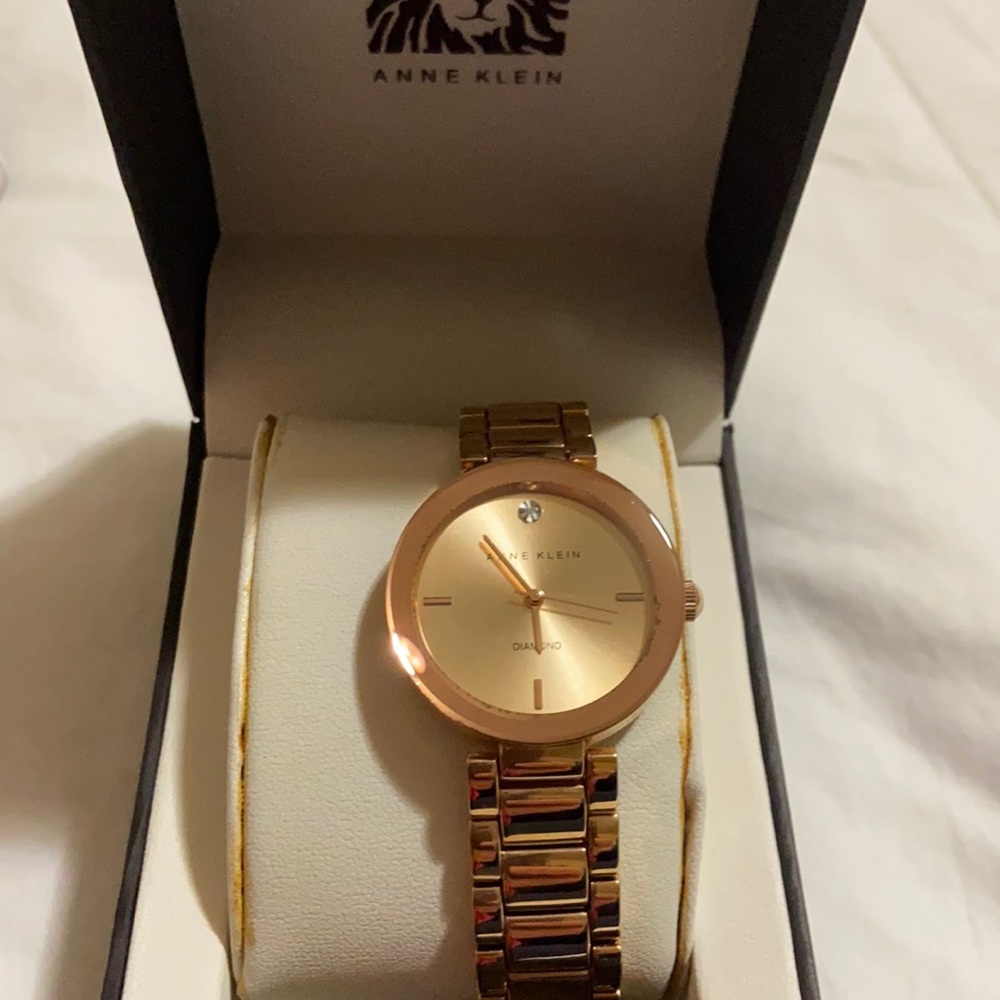 Diamond Dial Bracelet Watch rosegold color